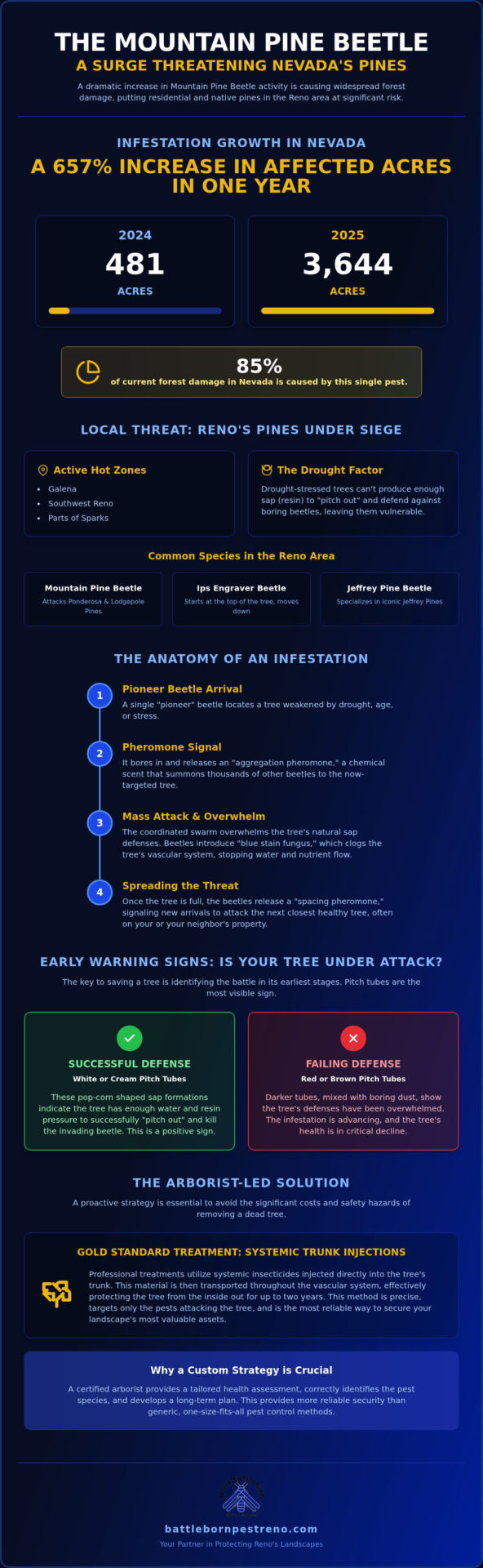 Pine Bark Beetle Treatment in Reno: A Homeowner’s Guide to Saving Your Trees