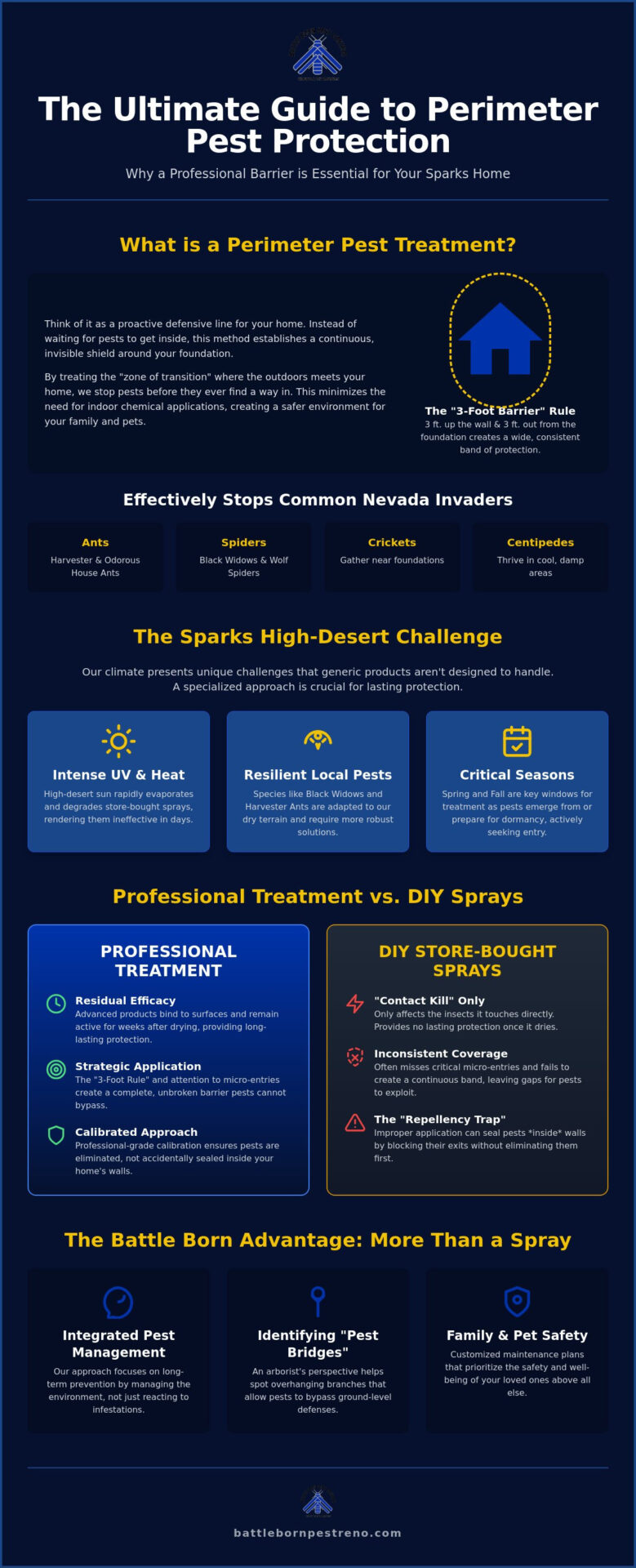 Perimeter Pest Treatment in Sparks: Building a High-Desert Barrier for Your Home
