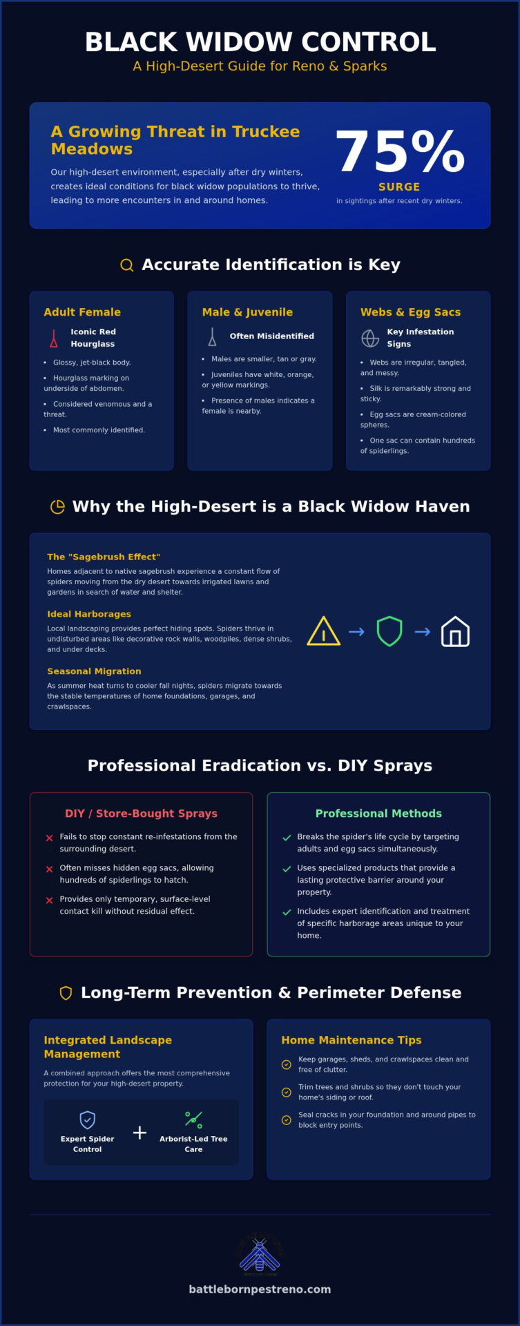 Professional Black Widow Control in Reno, NV: A High Desert Guide