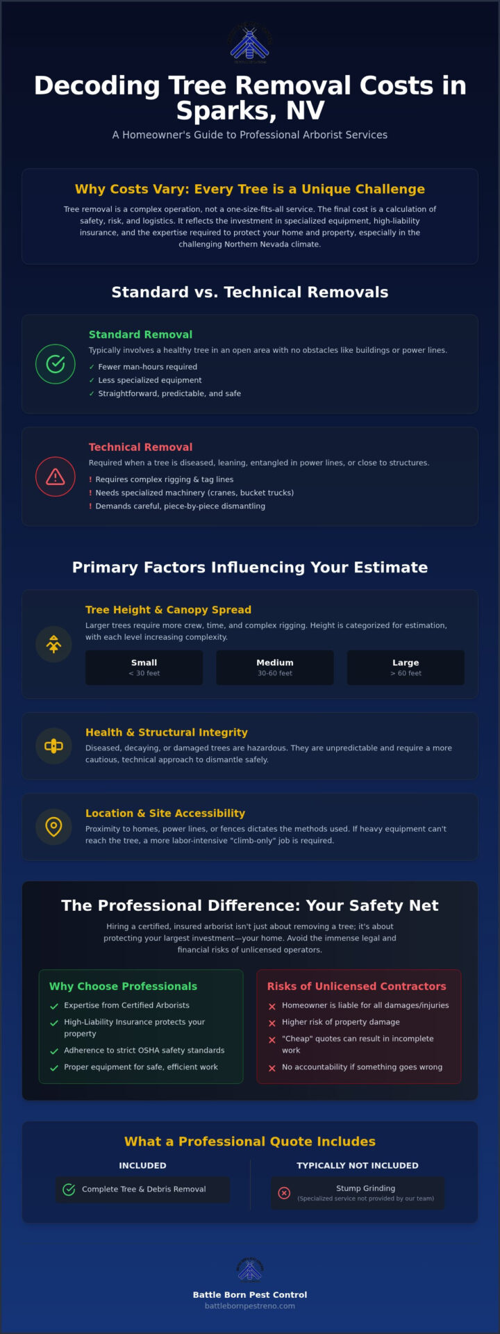Tree Removal Cost in Sparks, NV: 2026 Homeowner’s Price & Safety Guide