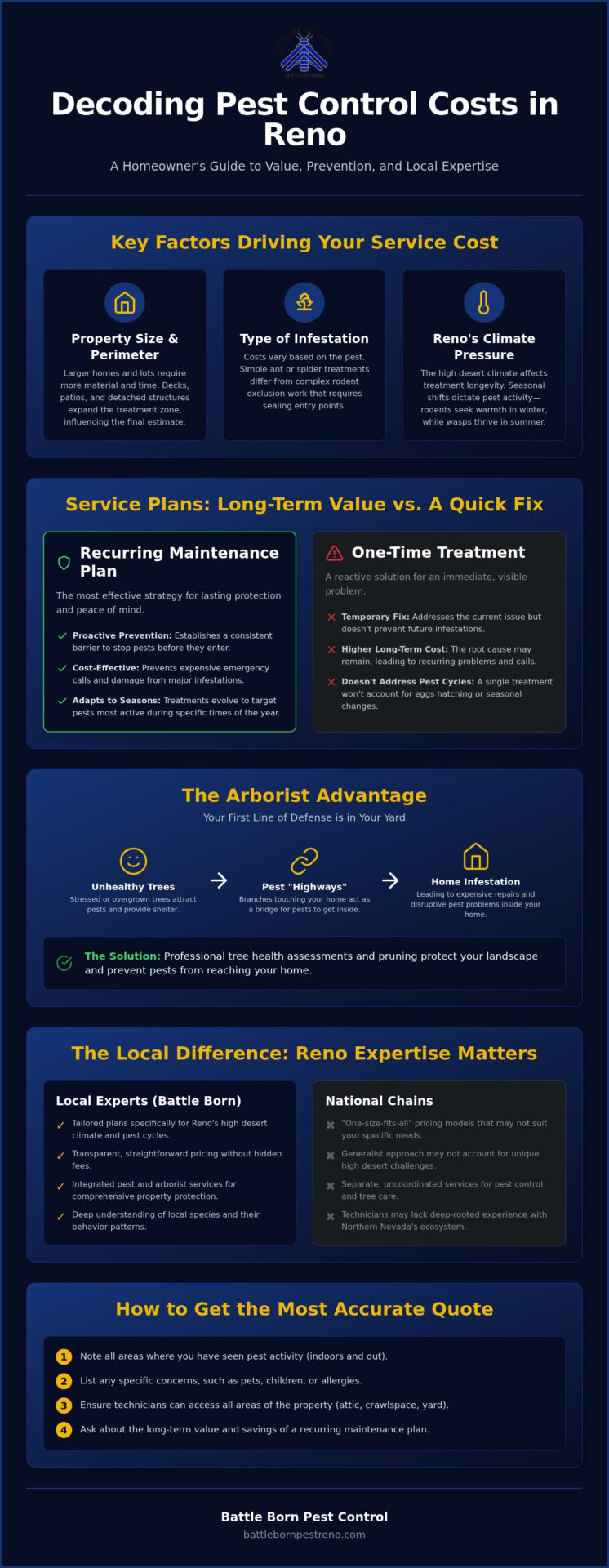 Battle Born Pest Control Cost in Reno: A Complete 2026 Pricing Guide